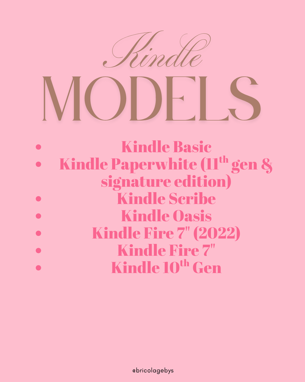 Kindle Inserts