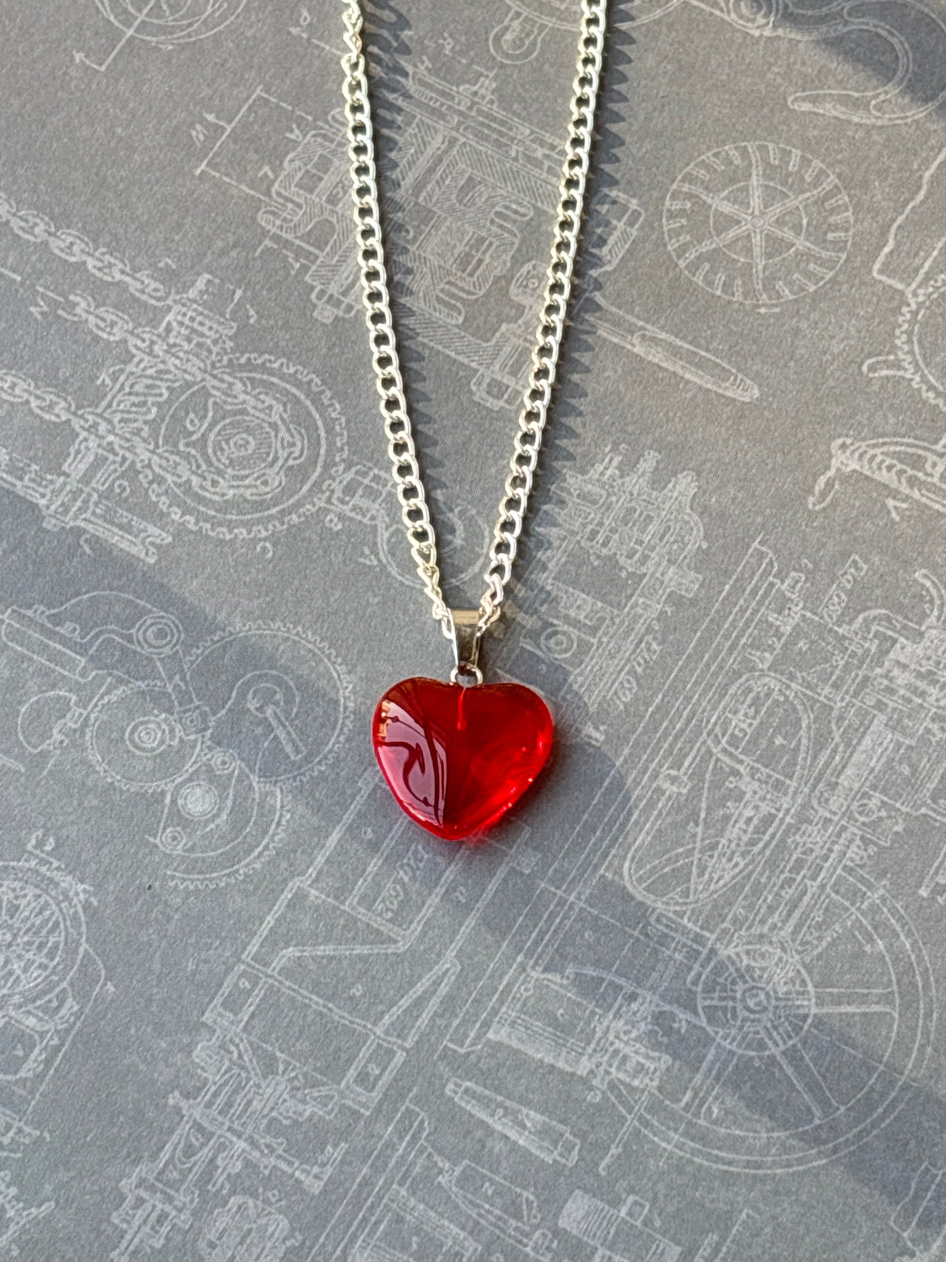 Glass Heart Necklace