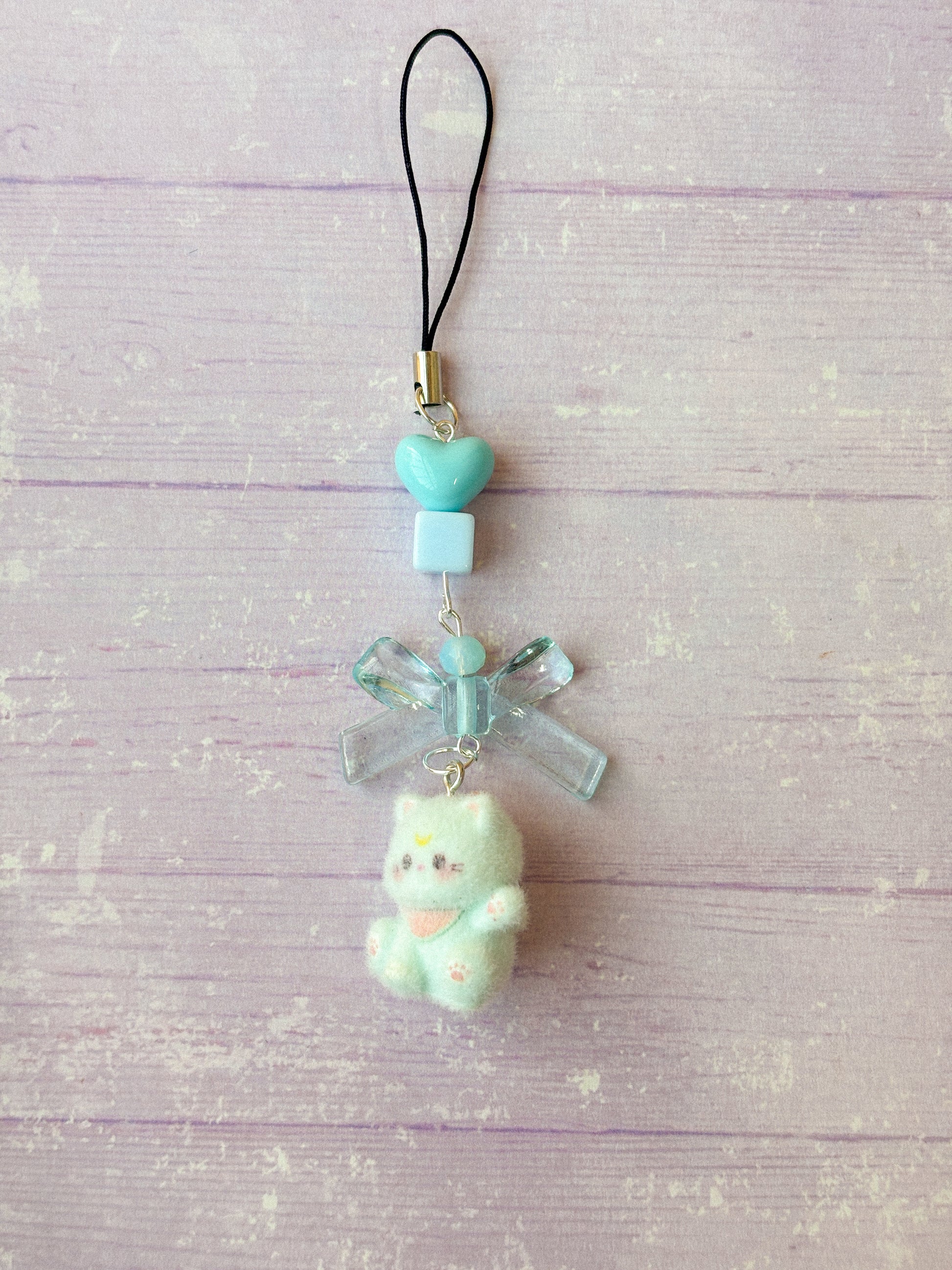 Fuzzy Cat Phone Charms