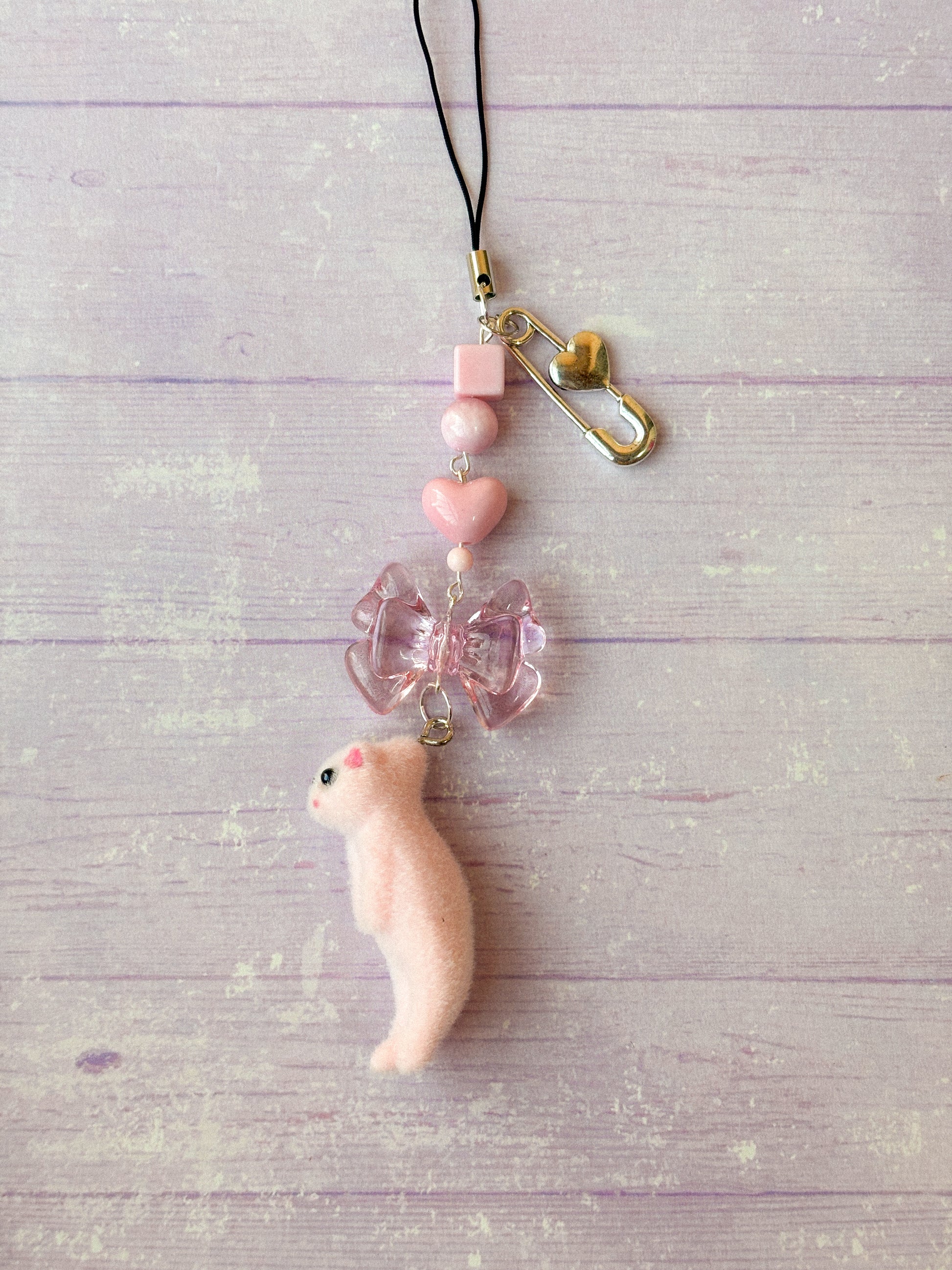 Fuzzy Cat Phone Charms