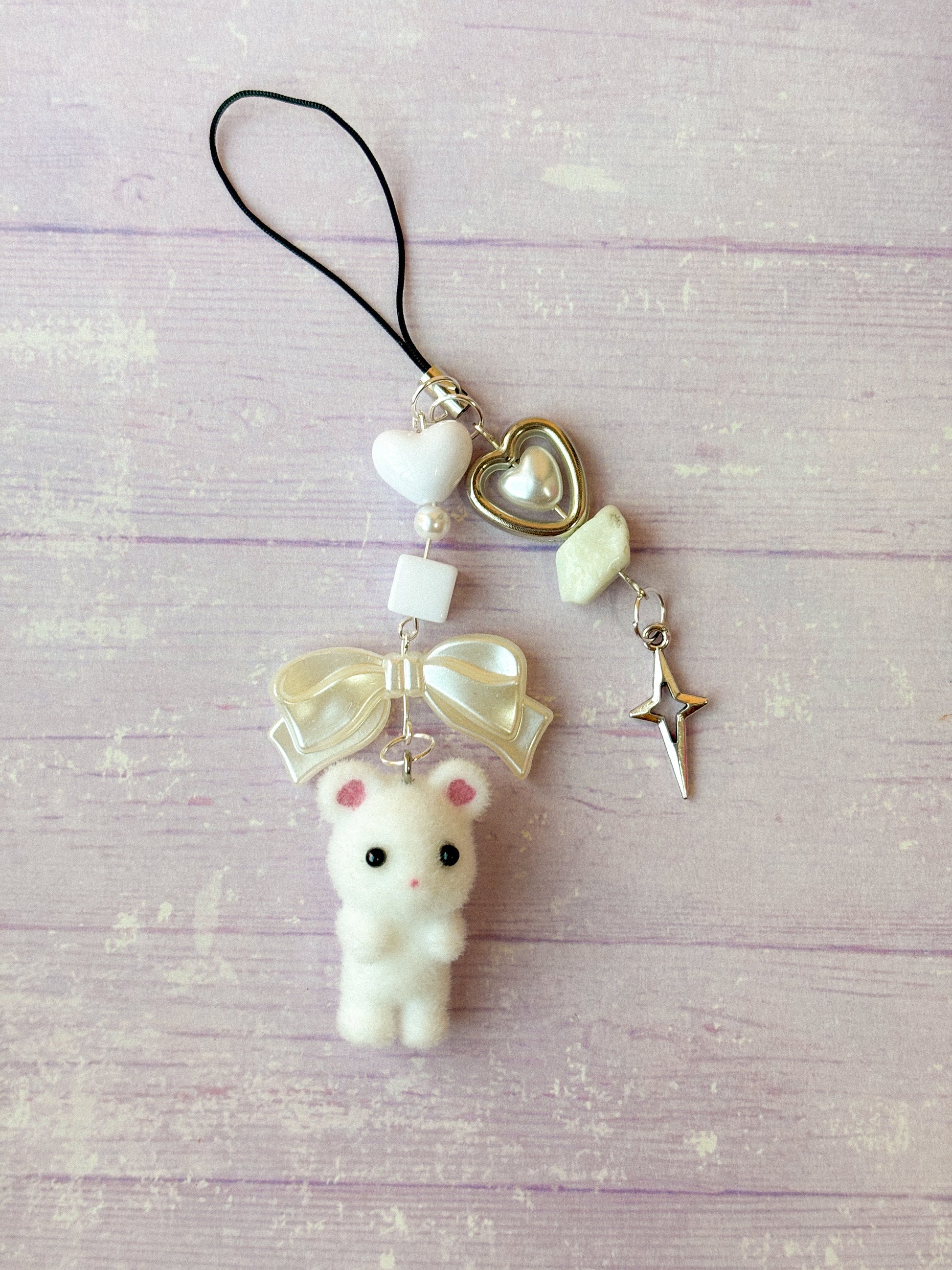 Fuzzy Mouse Phone Charms