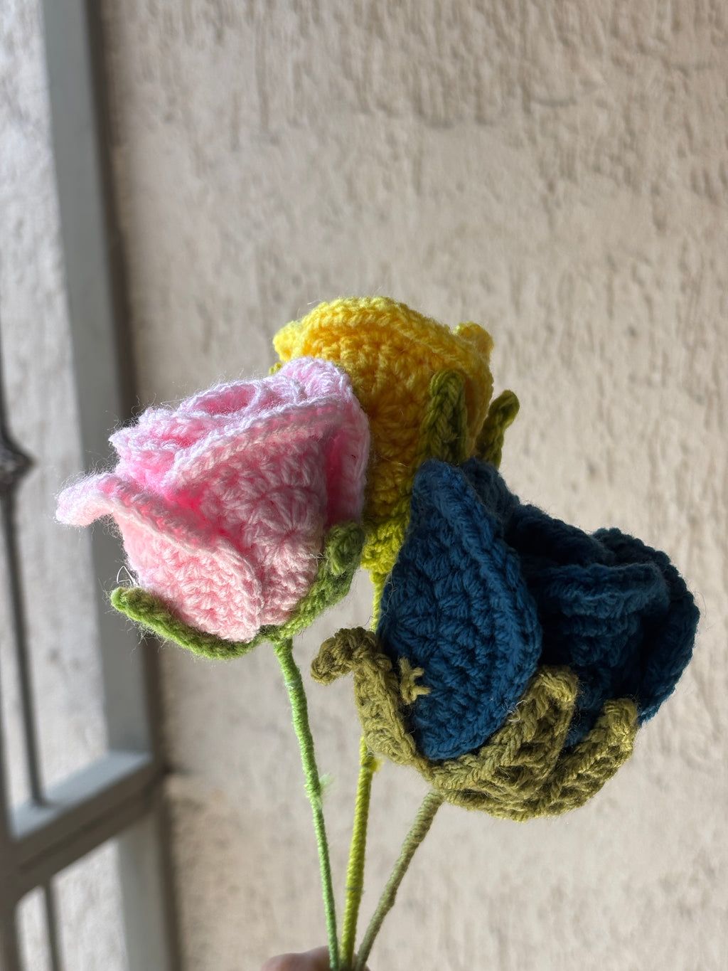 Crochet Wine Glass Roses