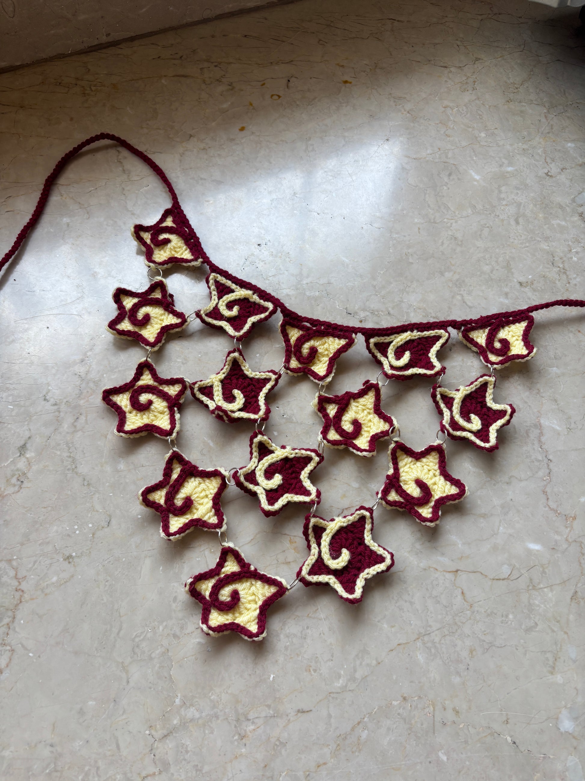 Crochet Star Waist Belt