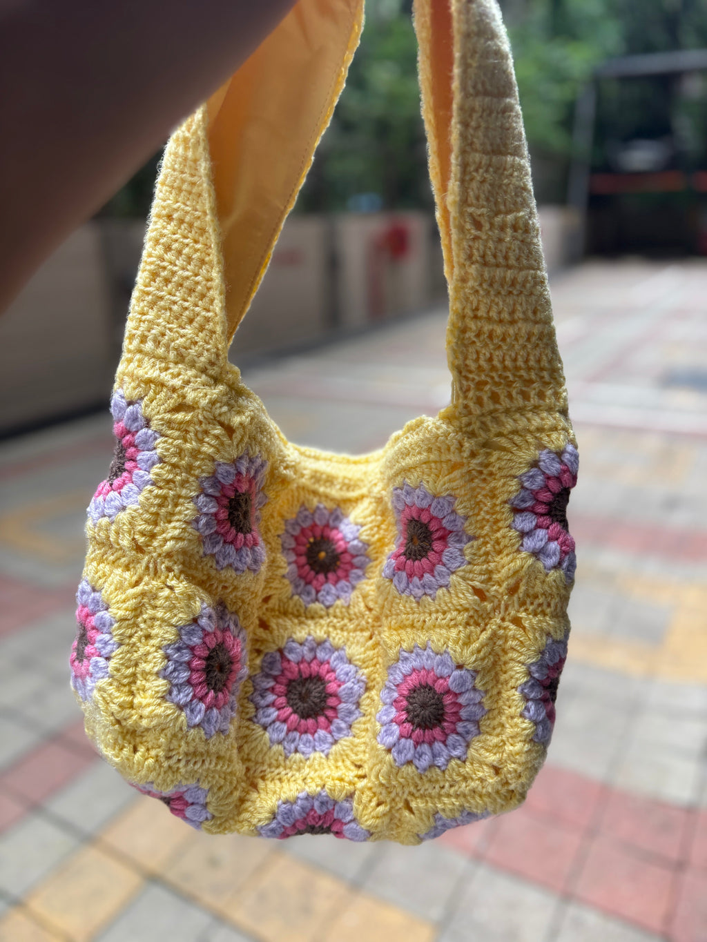 Sunny Side Up Crochet Tote Bag