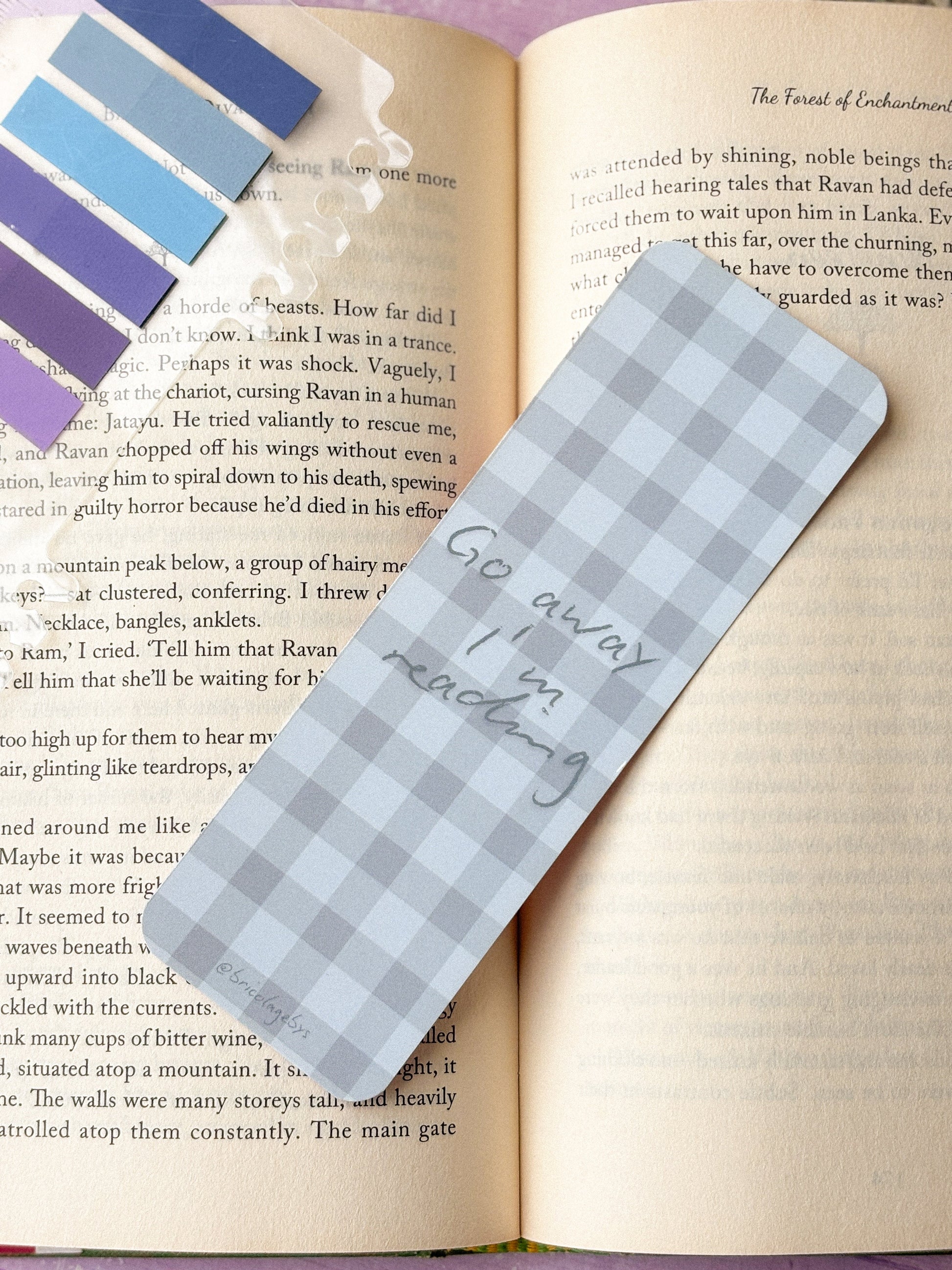 Go Away I'm Reading Bookmark