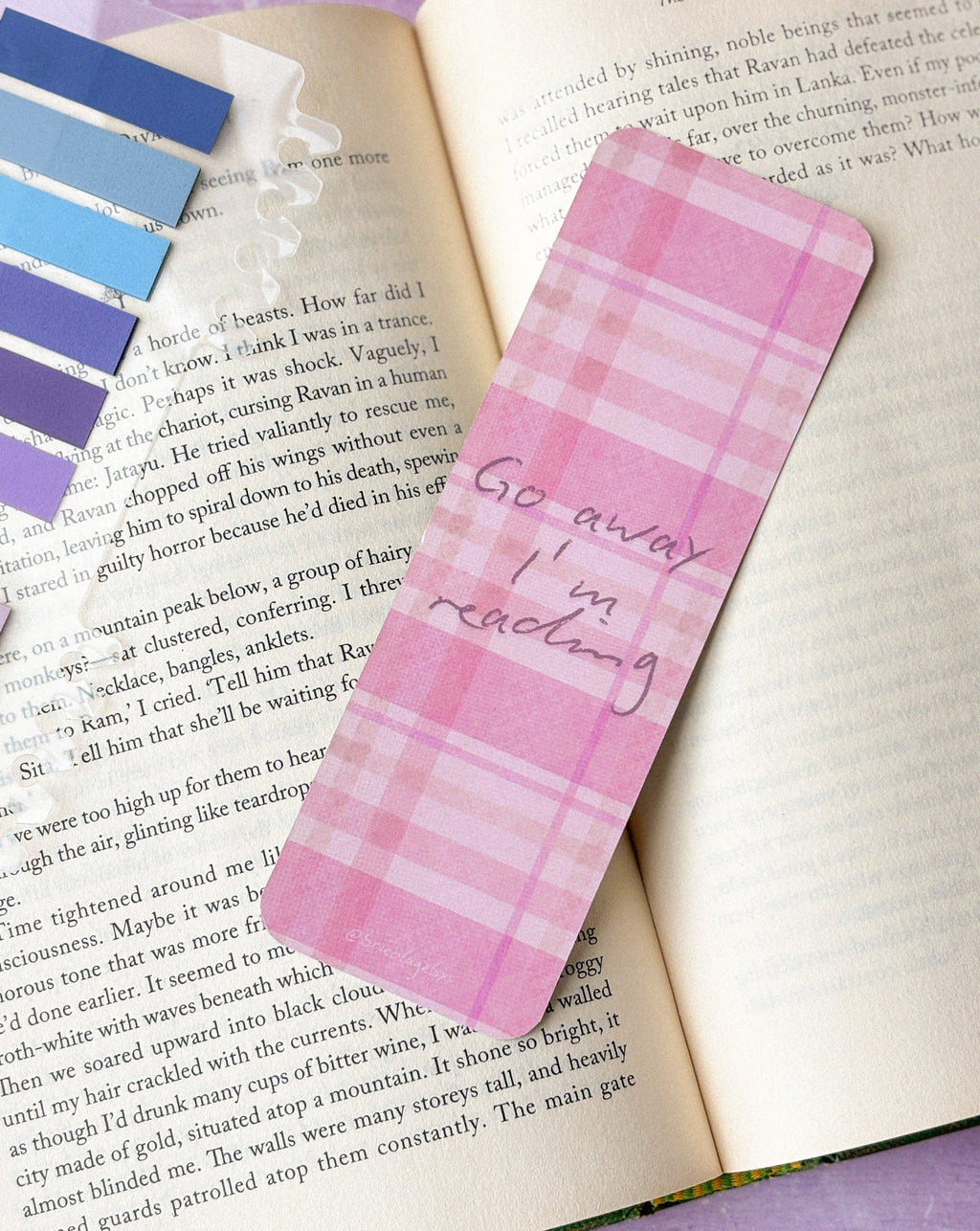 Go Away I'm Reading Bookmark