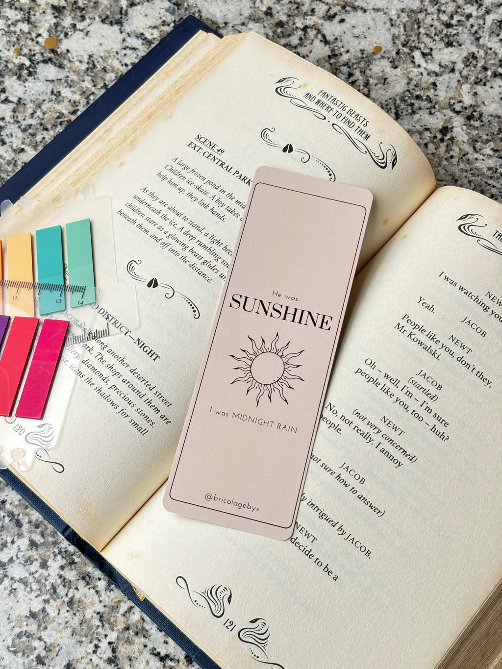 Midnight Rain / Sunshine Bookmark