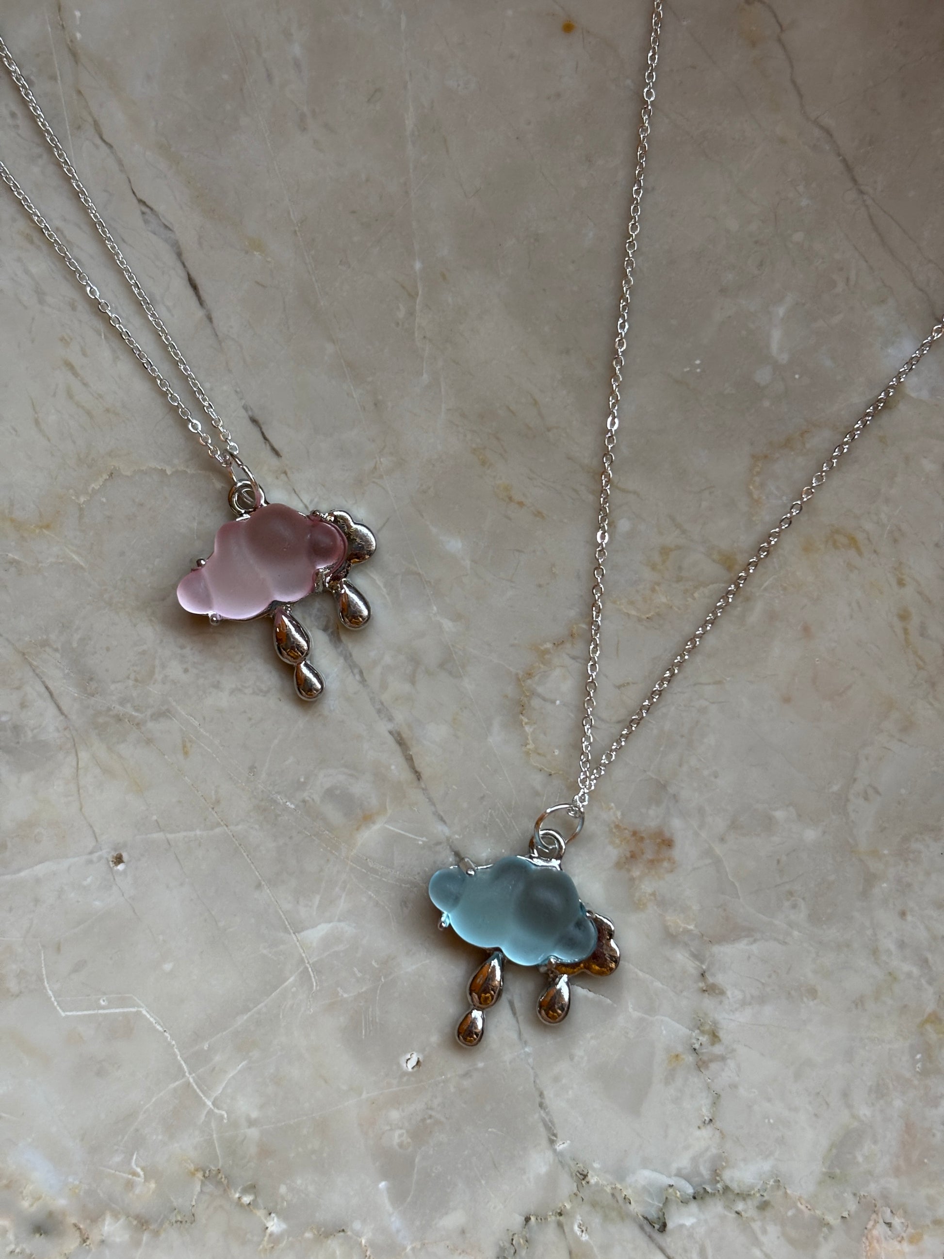 Rainy Cloud Charm Necklaces