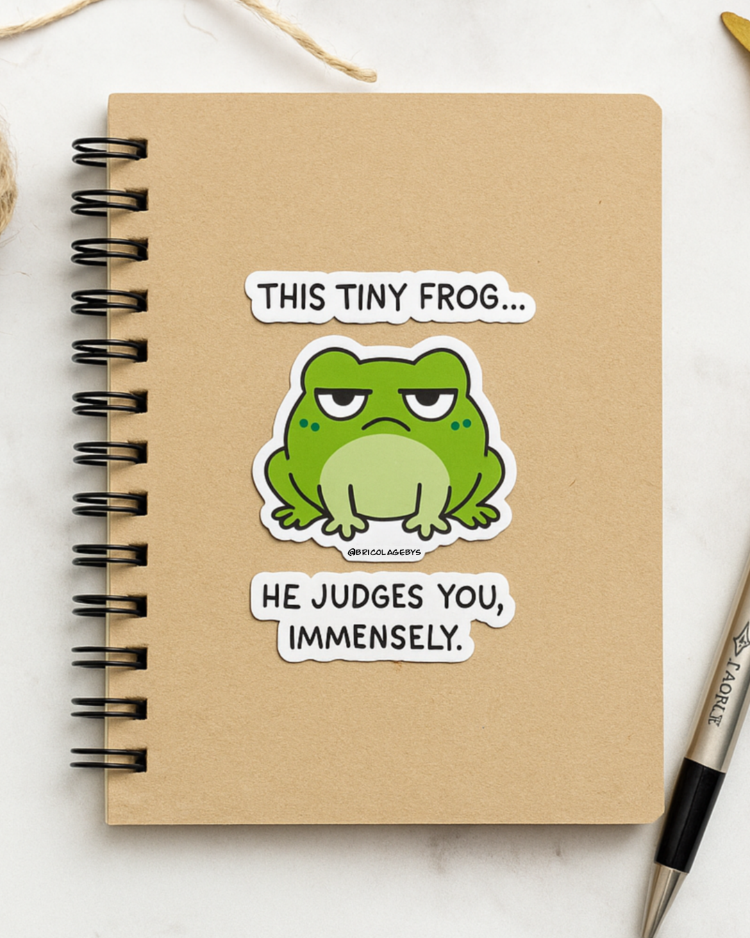 This Tiny Frog Judges You Immensely Sticker
